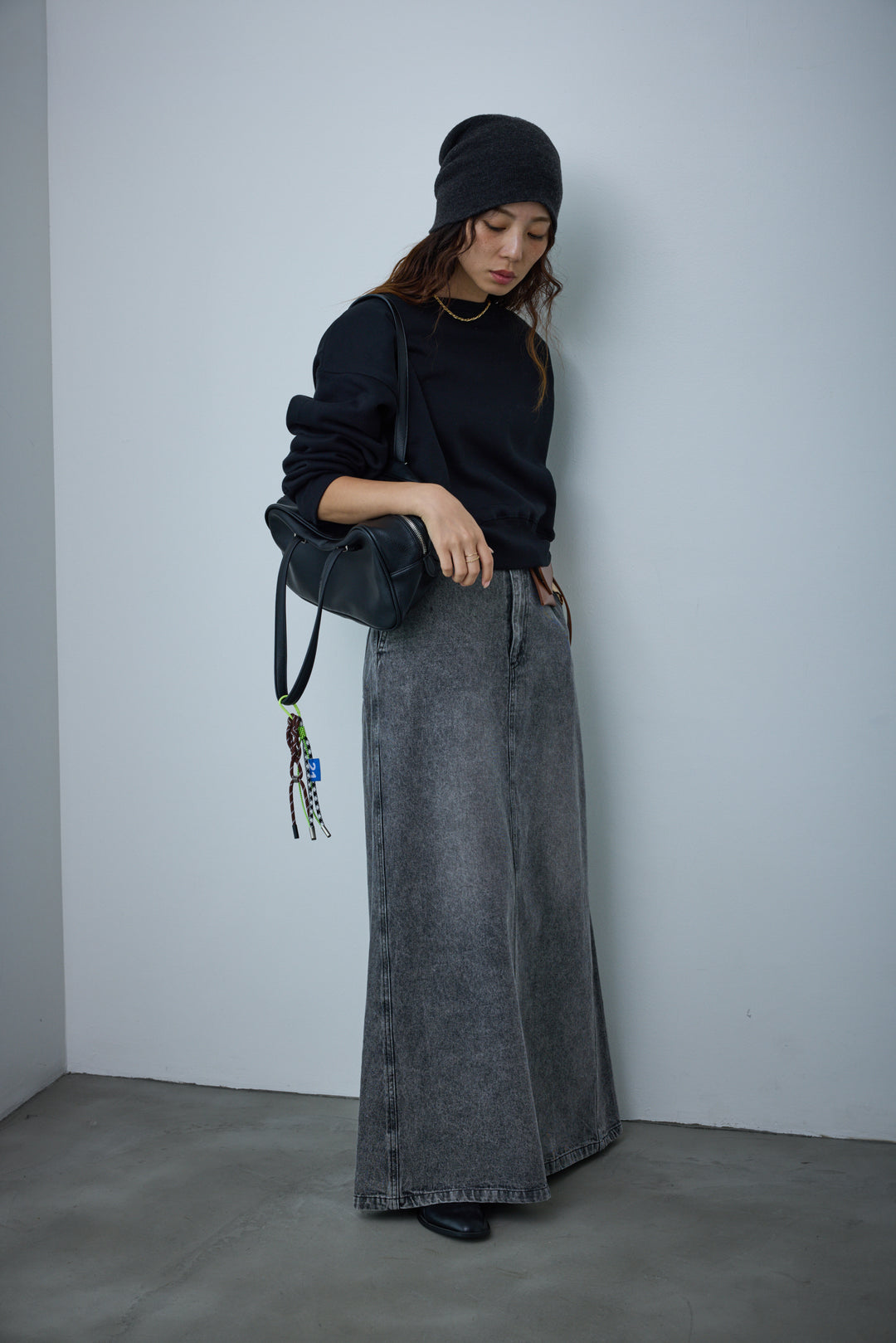 [予約/SET]裏起毛オフショルスウェット+オーセンティックデニムSK(2set)