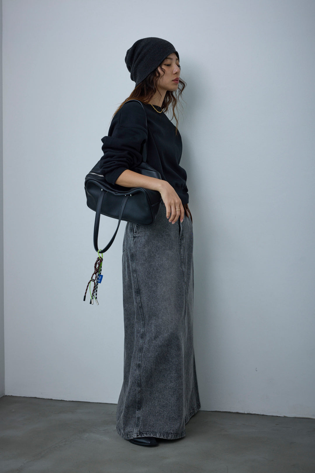 [予約/SET]裏起毛オフショルスウェット+オーセンティックデニムSK(2set)