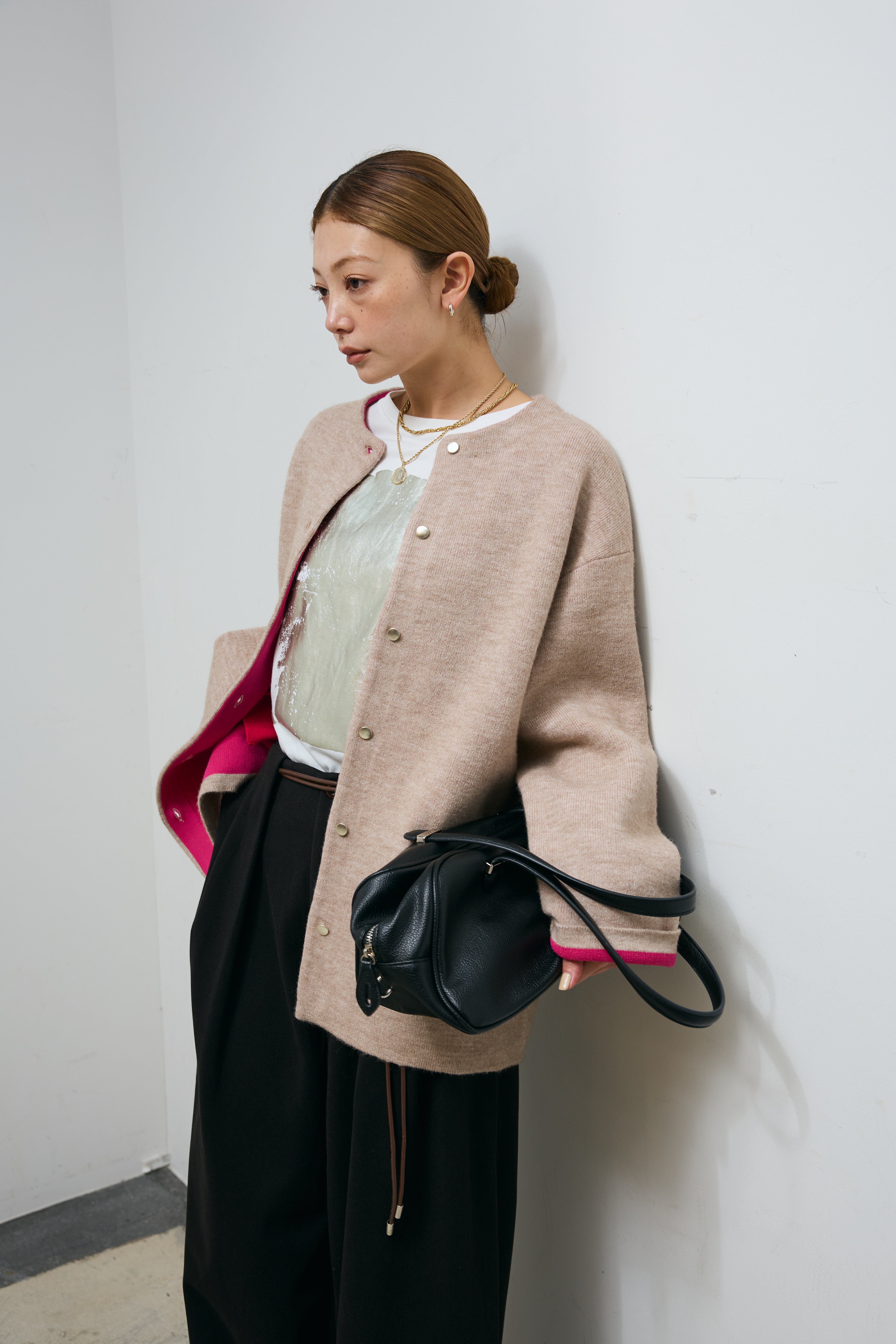 予約]ダブルフェイス配色ニットコート – IAMALPHA