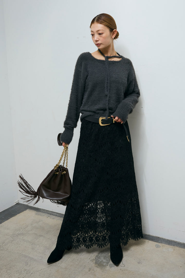 [予約]レース刺繍ロングスカート