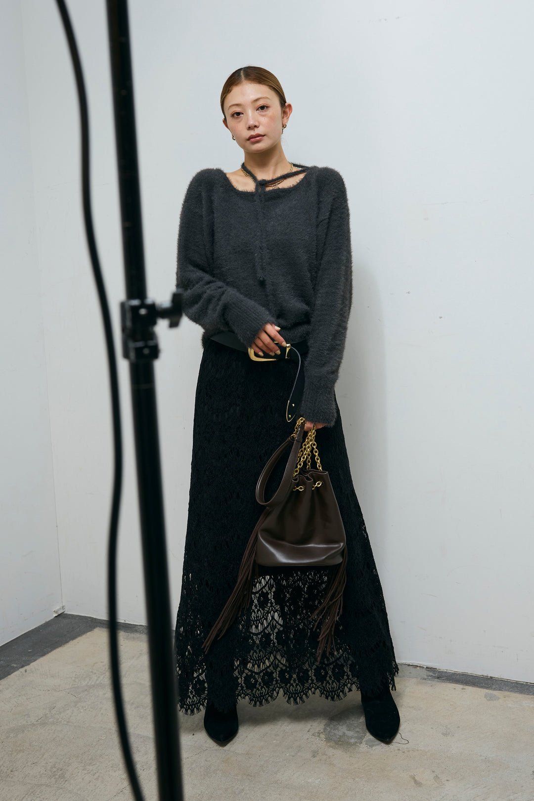 [予約]ループ付きミニフェザーニット