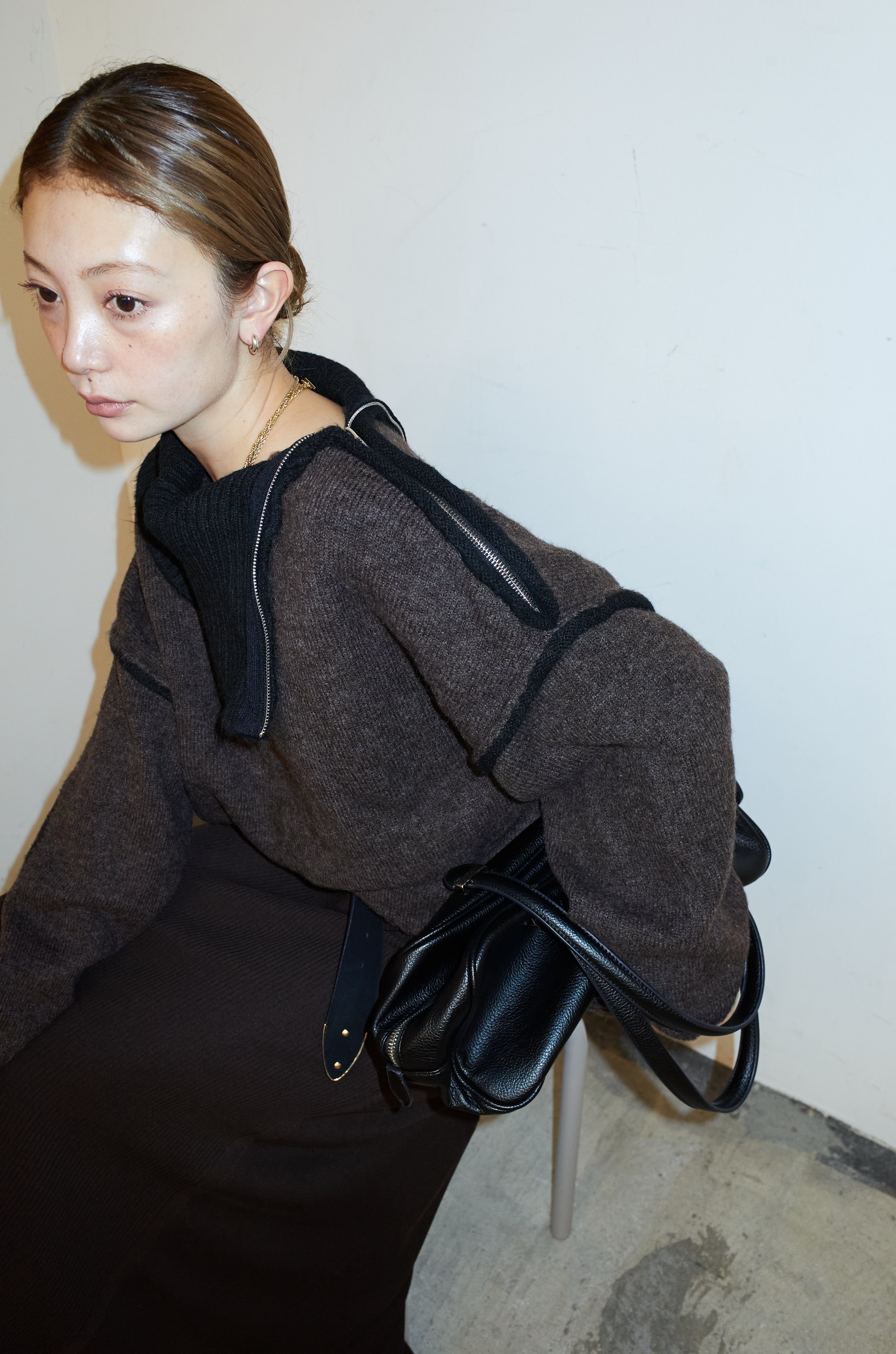 YOIKADAKADA タートルネック ジップデザインニット L 予約]ハイネックジップデザインニットトップス – IAMALPHA