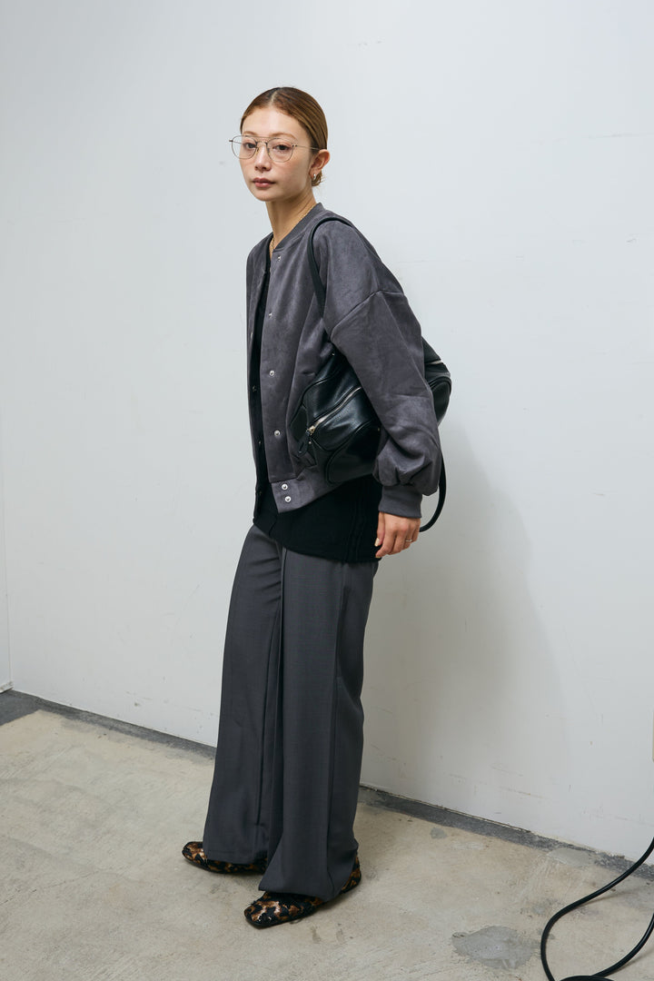 [予約/SET]スウェードタッチスタジャン+マルチウェイニットタンク+センタースリットパンツ(3set)