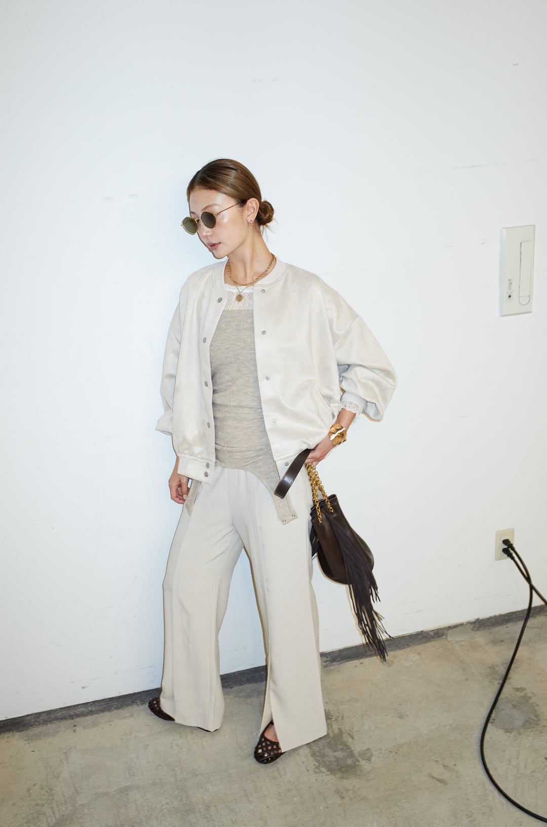 [予約/SET]スウェードタッチスタジャン+シアーレーストップス+マルチウェイニットタンク(3set)