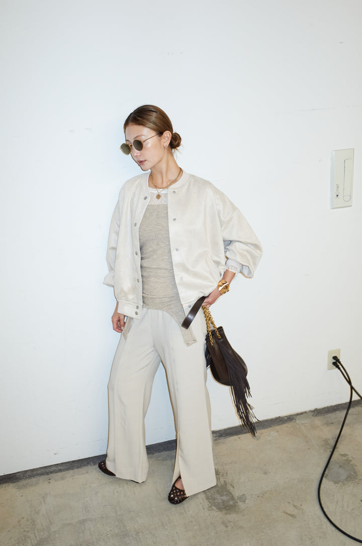 [予約/SET]スウェードタッチスタジャン+シアーレーストップス+マルチウェイニットタンク(3set)