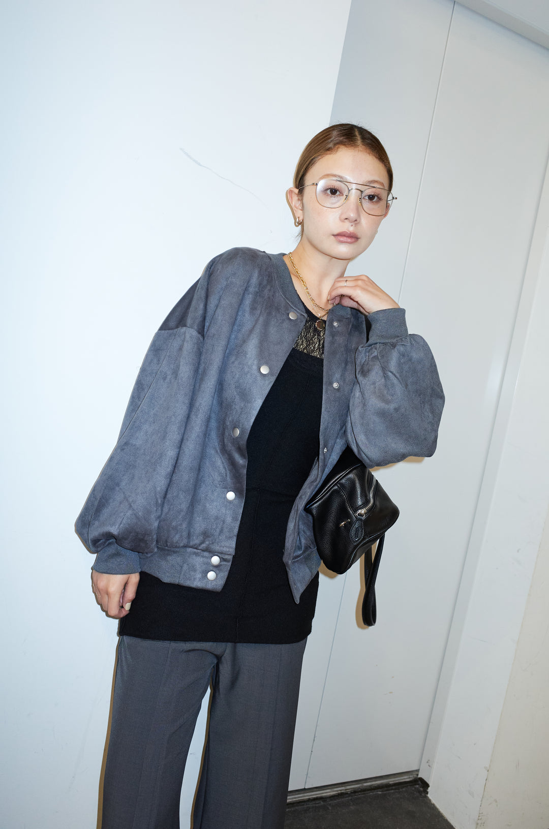 [予約/SET]スウェードタッチスタジャン+シアーレーストップス+マルチウェイニットタンク(3set)