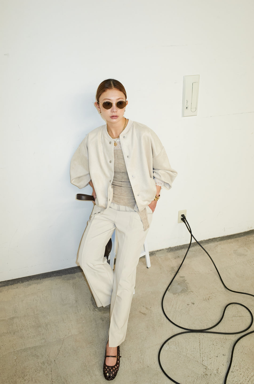 [予約/SET]スウェードタッチスタジャン+シアーレーストップス+マルチウェイニットタンク(3set)