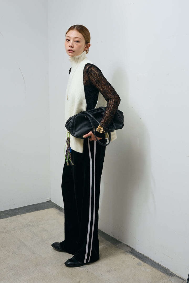 [予約]サイドラインベロアパンツ