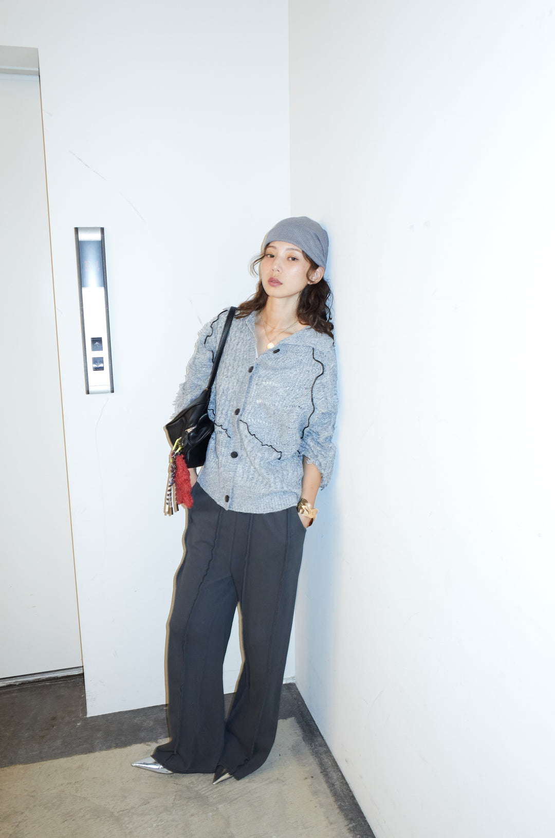 [予約/SET]フリンジカウチンカーディガン+ストレート裏毛パンツ(2set)