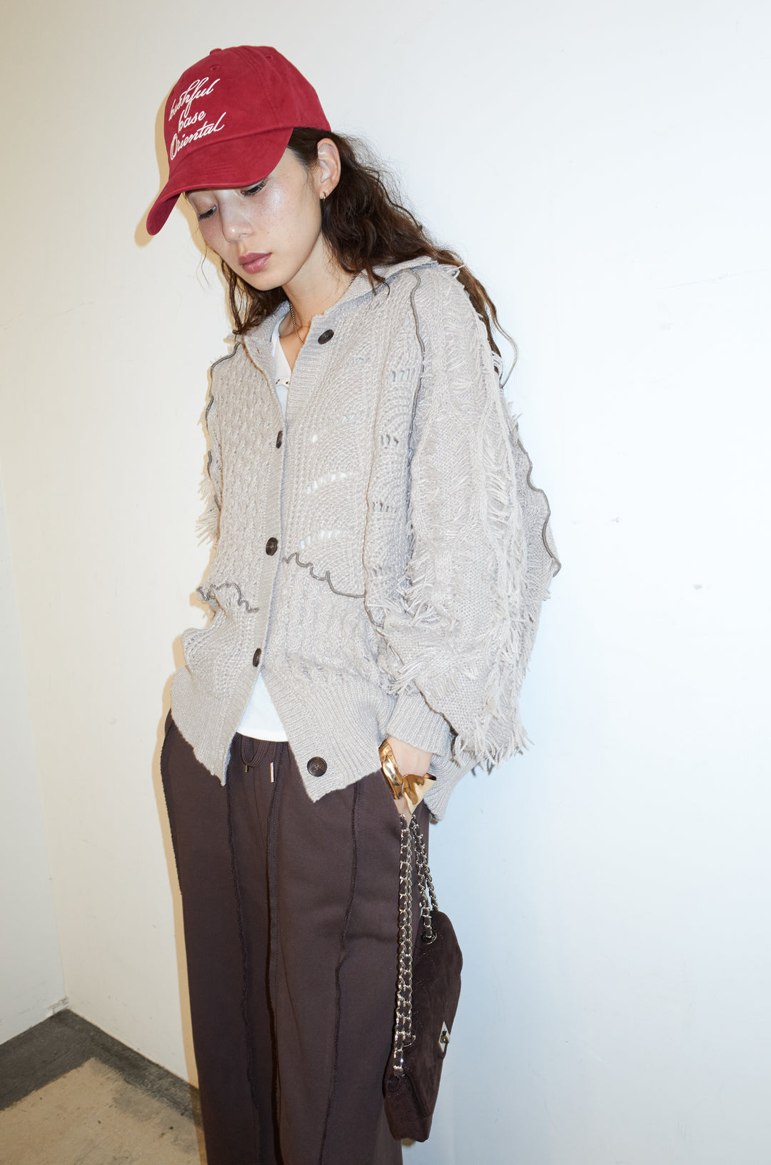 [予約/SET]フリンジカウチンカーディガン+ストレート裏毛パンツ(2set)