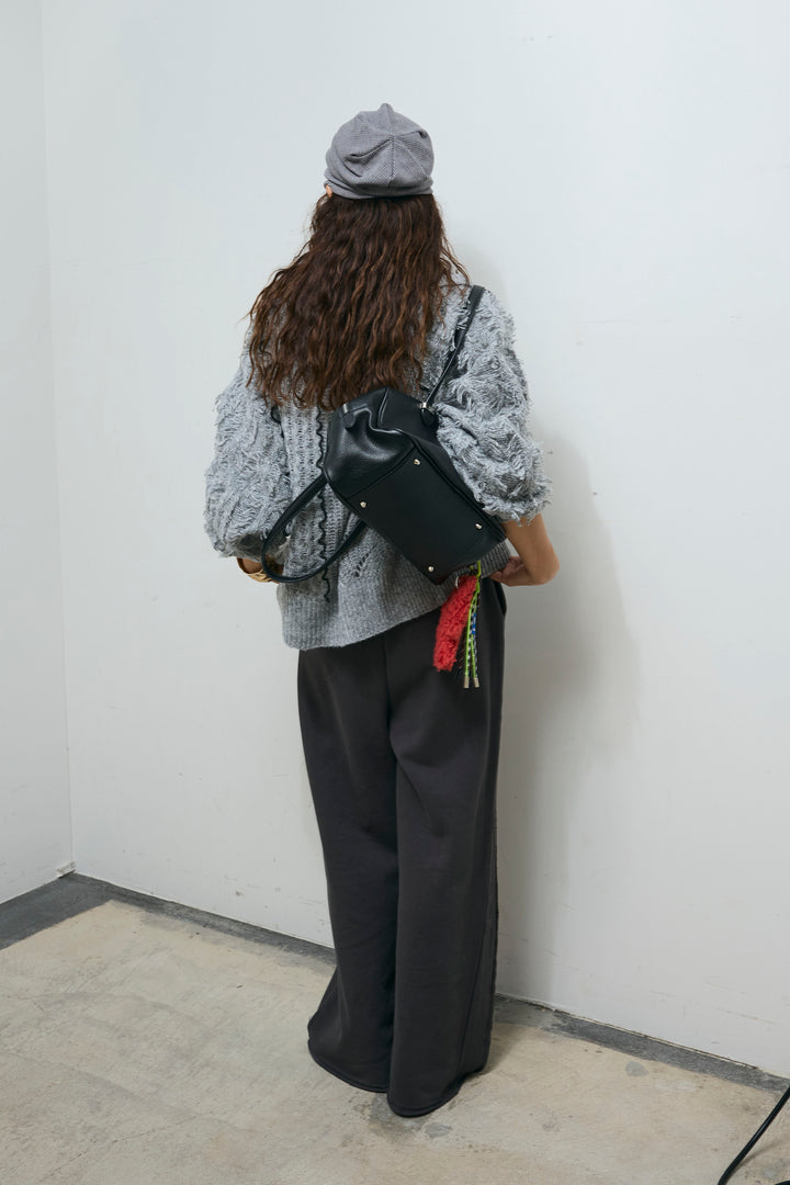 [予約/SET]フリンジカウチンカーディガン+ストレート裏毛パンツ(2set)