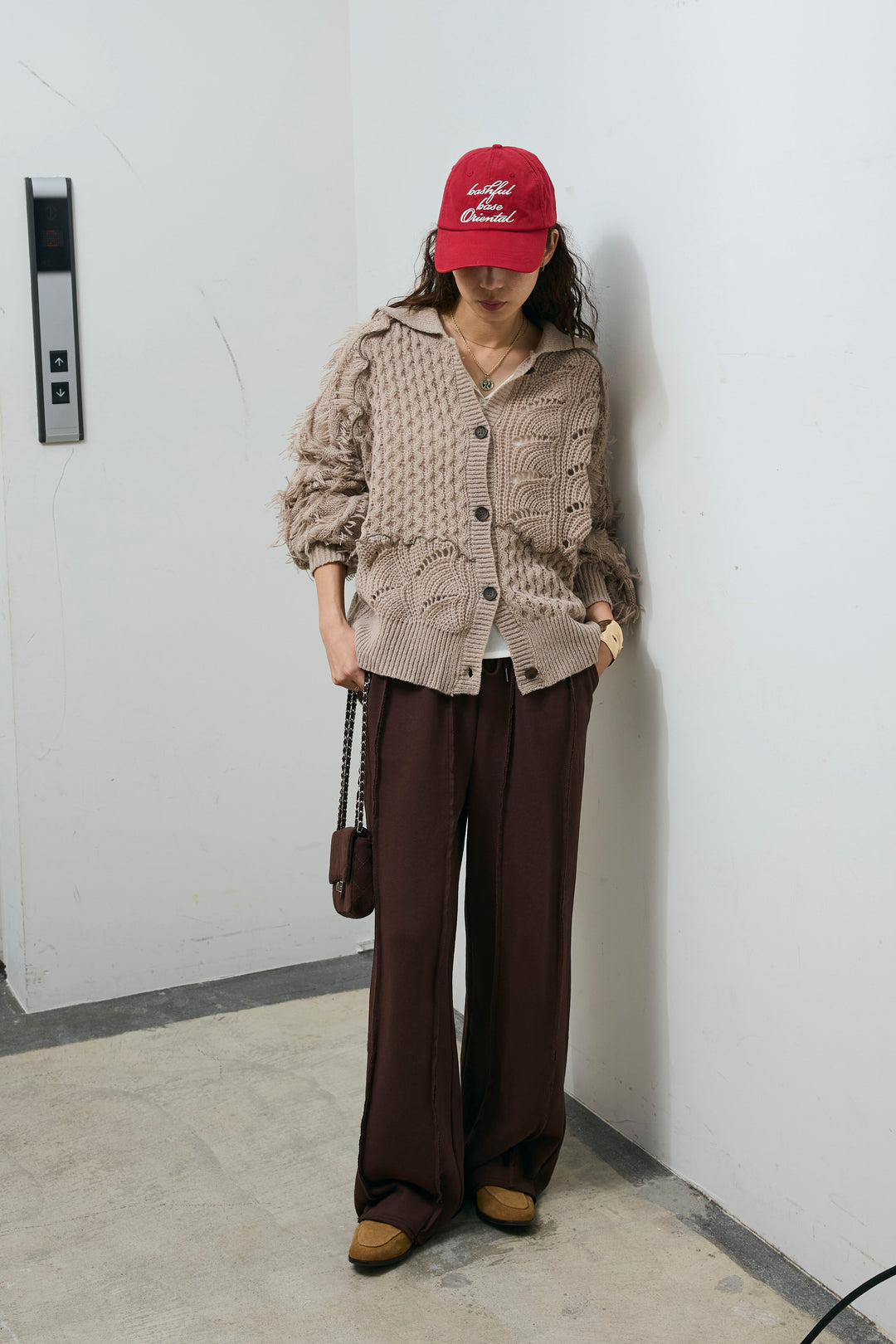 [予約/SET]フリンジカウチンカーディガン+ストレート裏毛パンツ(2set)