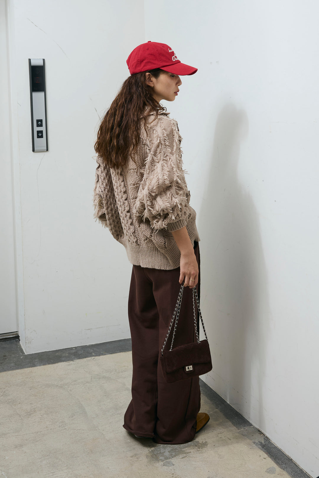 [予約/SET]フリンジカウチンカーディガン+ストレート裏毛パンツ(2set)