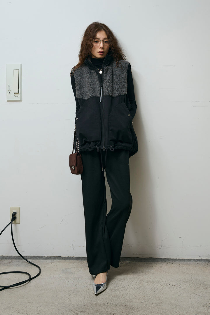 [予約/SET]ボア切替中綿ベスト+ダンボールニットパンツ(2set)