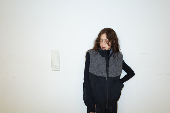 [予約/SET]ボア切替中綿ベスト+ダンボールニットパンツ(2set)