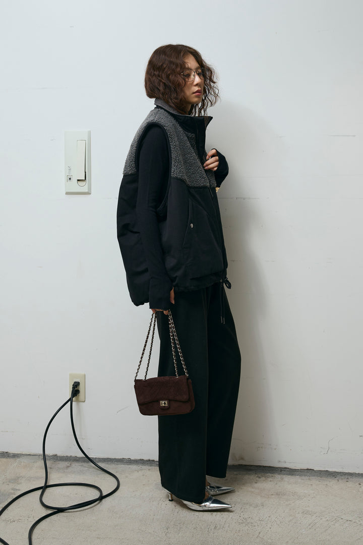 [予約/SET]ボア切替中綿ベスト+ダンボールニットパンツ(2set)