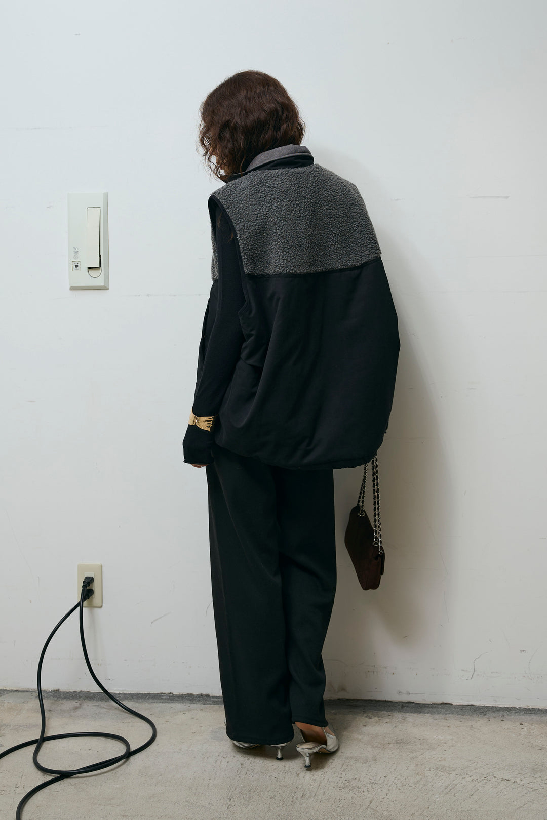 [予約/SET]ボア切替中綿ベスト+ダンボールニットパンツ(2set)