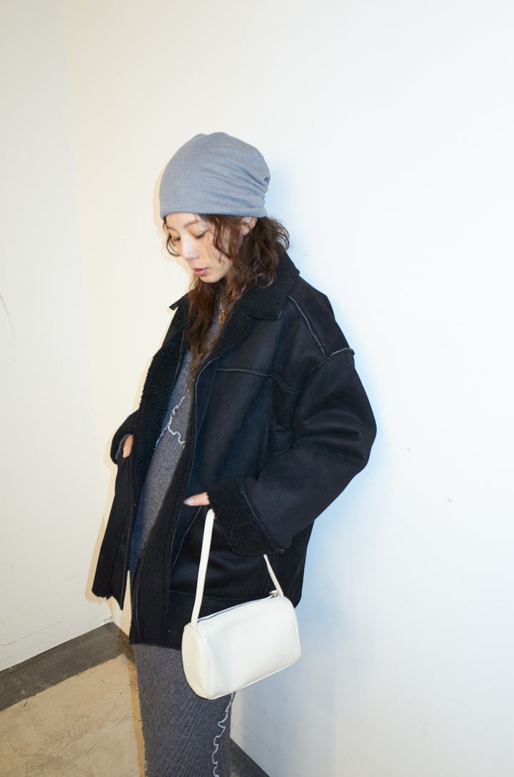 [予約/SET]フェイクムートンジャケット+ランダムメローニット+ランダムメローニットスカート(3set)