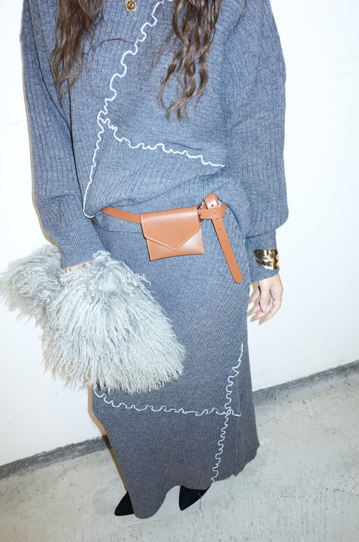 [予約/SET]ランダムメローニット+ランダムメローニットスカート(2set)