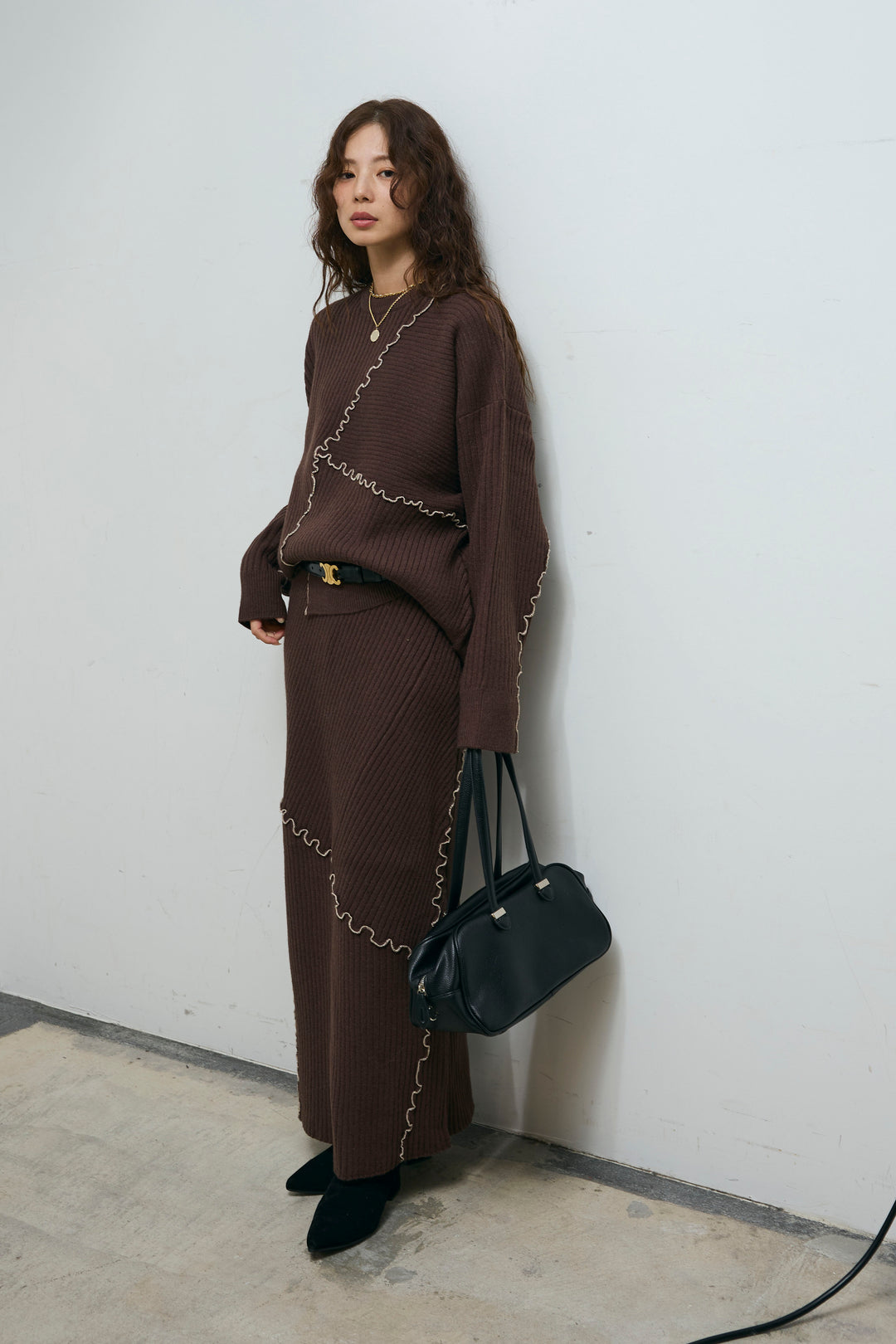 [予約/SET]ランダムメローニット+ランダムメローニットスカート(2set)