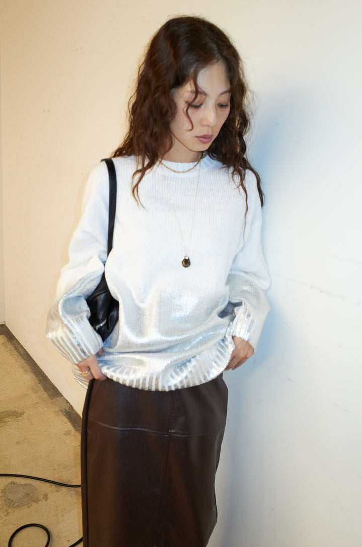 [予約]箔プリントオーバーサイズプルオーバー