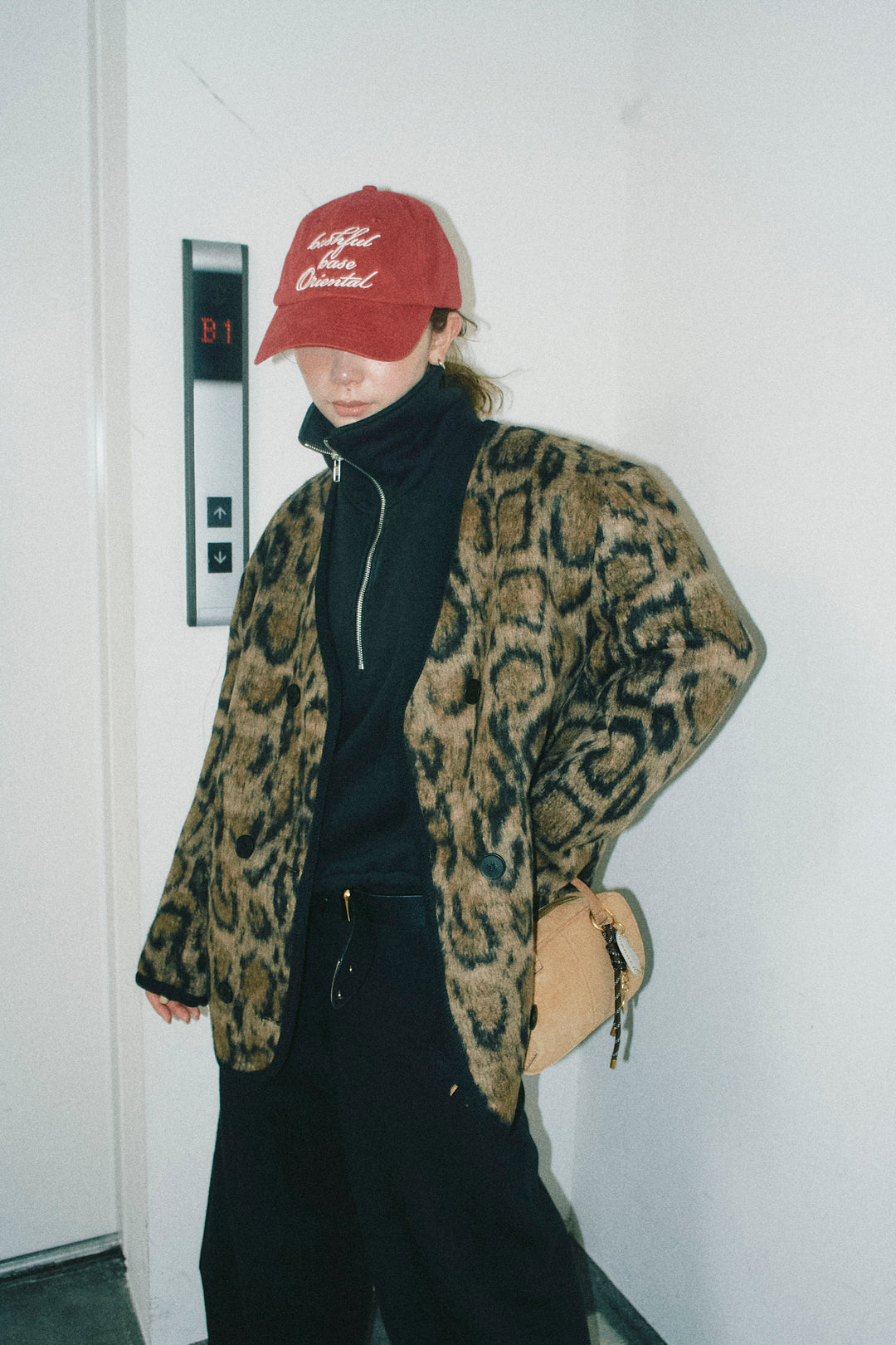 [予約/SET]ノーカラーレオパードジャコット+裏起毛カーブパンツ(2set)