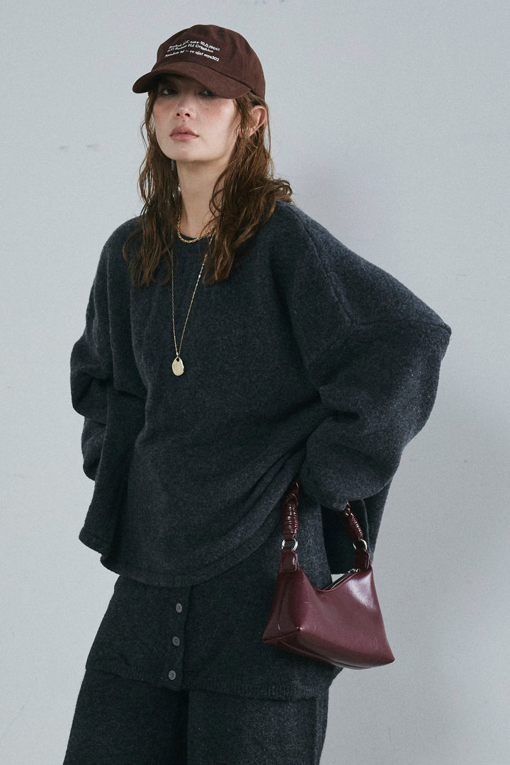 [予約]バックレースアップニット