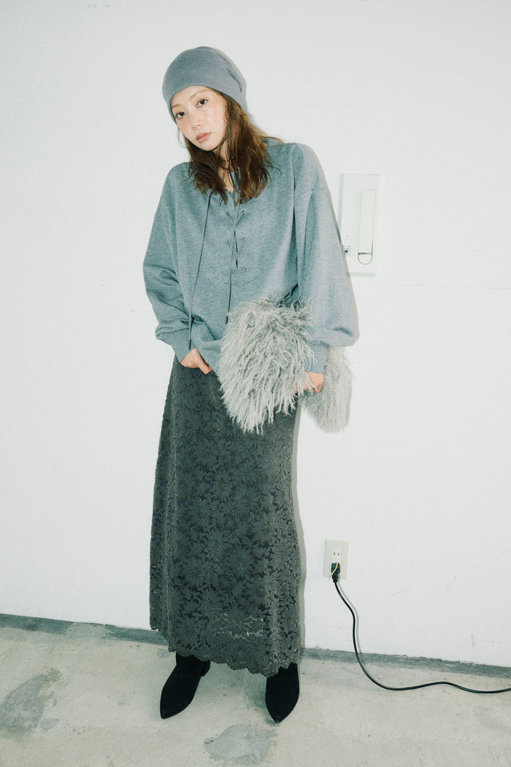 [予約/SET]レースアップスウェットPO+ソフトファブリックレースSK(2set)