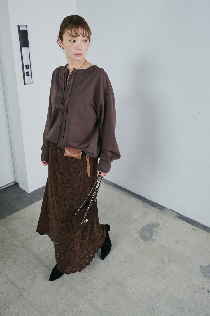 [予約/SET]レースアップスウェットPO+ソフトファブリックレースSK(2set)