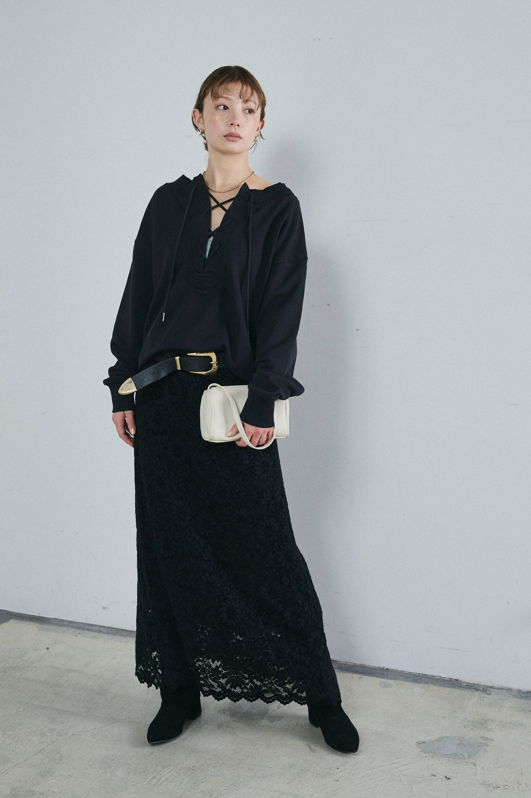 [予約/SET]レースアップスウェットPO+ソフトファブリックレースSK(2set)