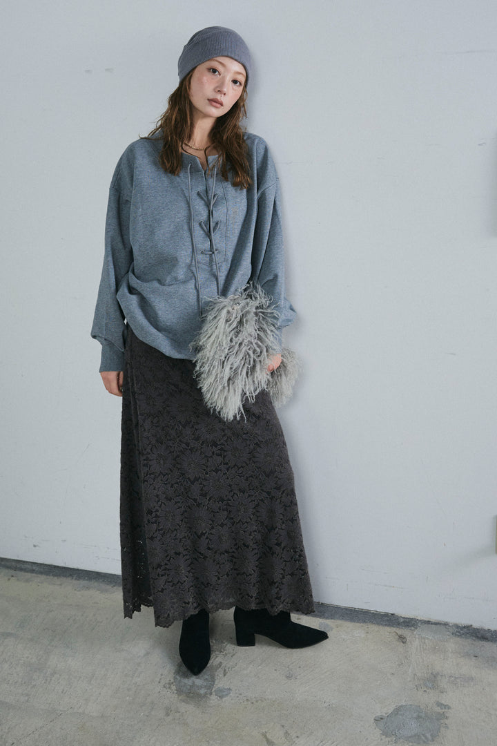 [予約/SET]レースアップスウェットPO+ソフトファブリックレースSK(2set)