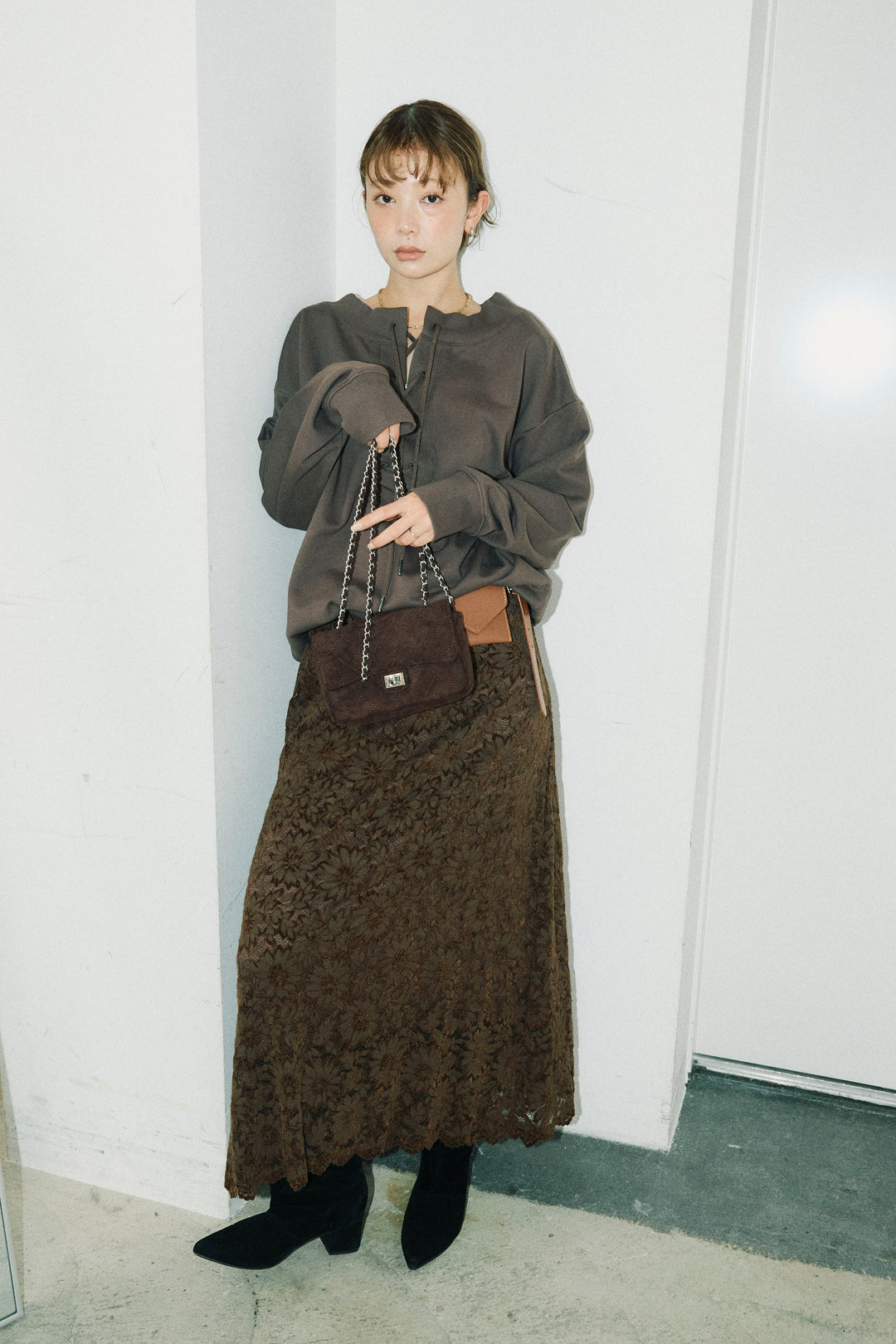 [予約/SET]レースアップスウェットPO+ソフトファブリックレースSK(2set)