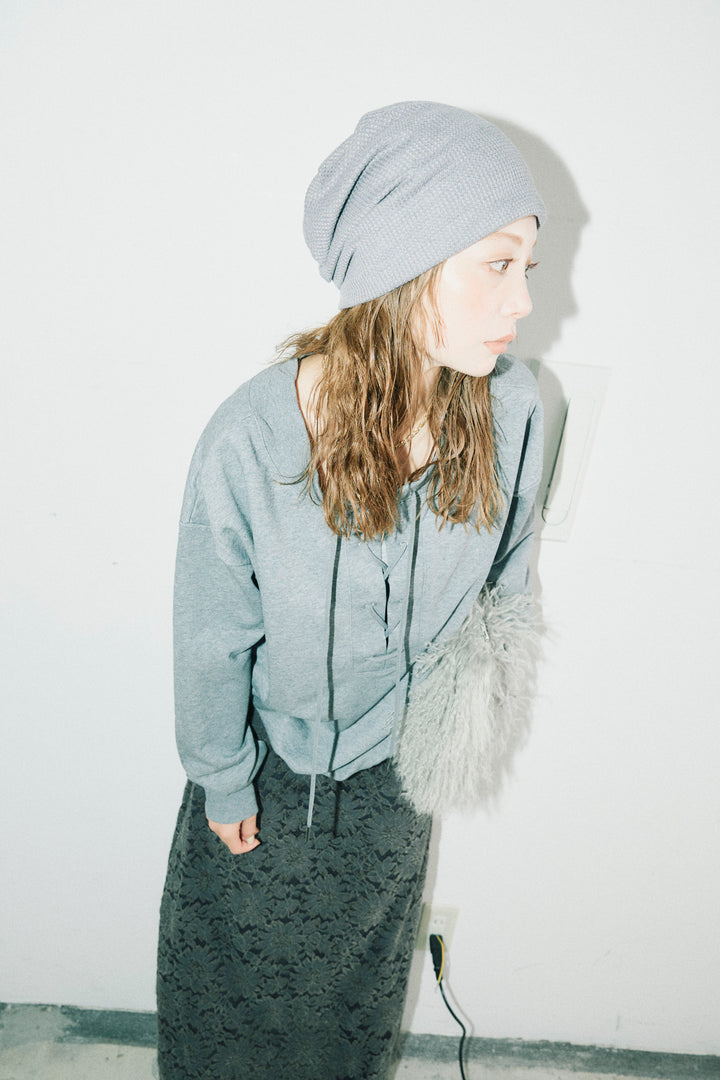 [予約/SET]レースアップスウェットPO+ソフトファブリックレースSK(2set)