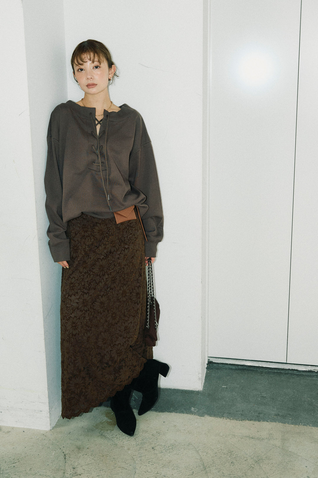 [予約/SET]レースアップスウェットPO+ソフトファブリックレースSK(2set)