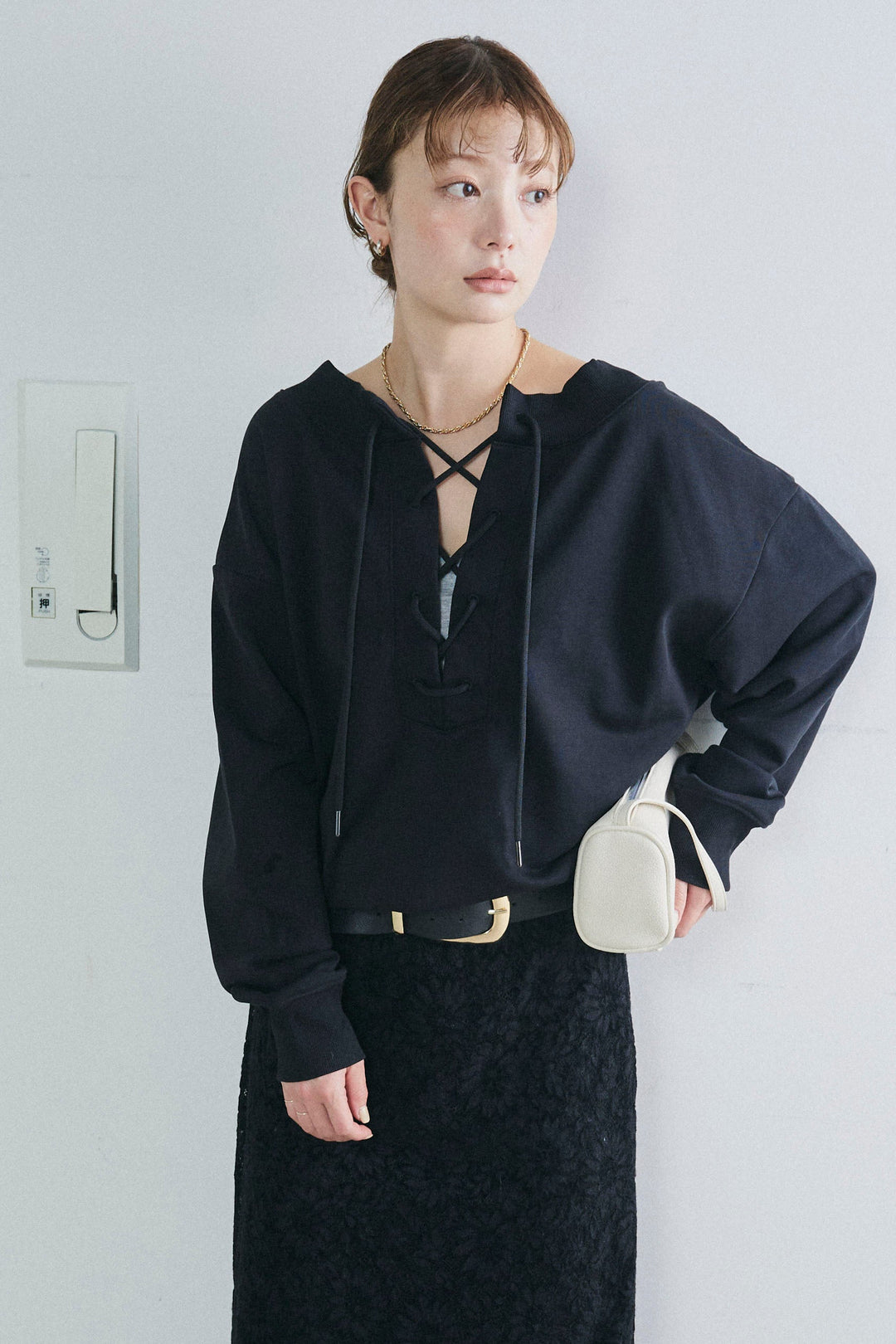 [予約]レースアップスウェットPO