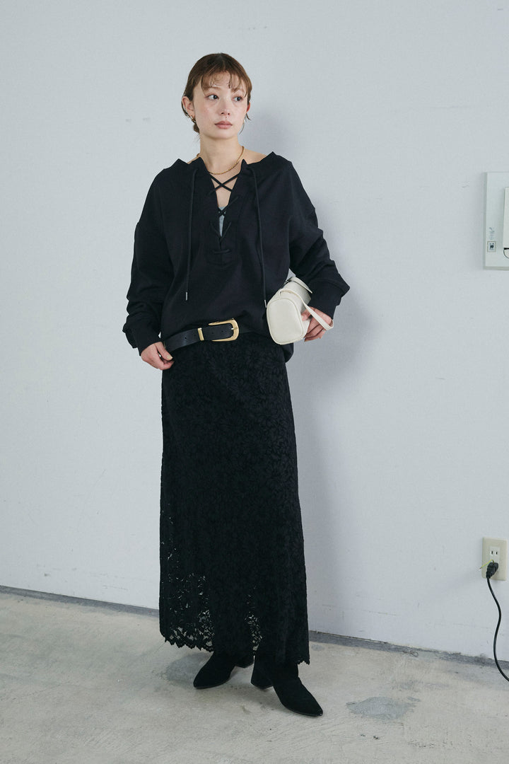 [予約/SET]レースアップスウェットPO+ソフトファブリックレースSK(2set)