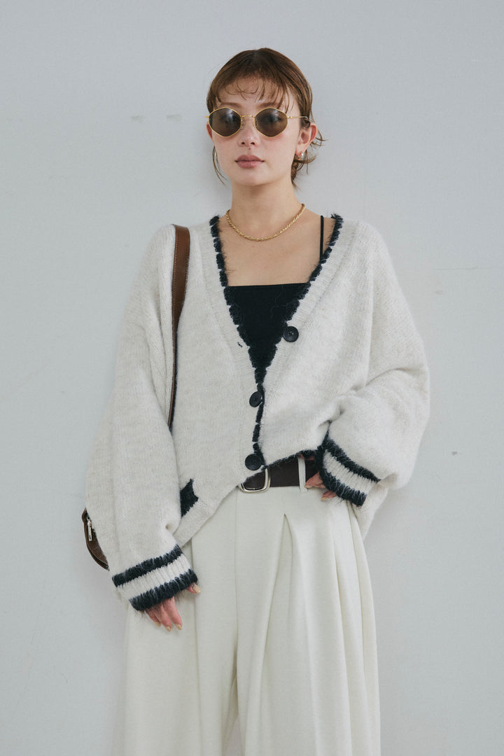 [予約]パイピングニットカーディガン