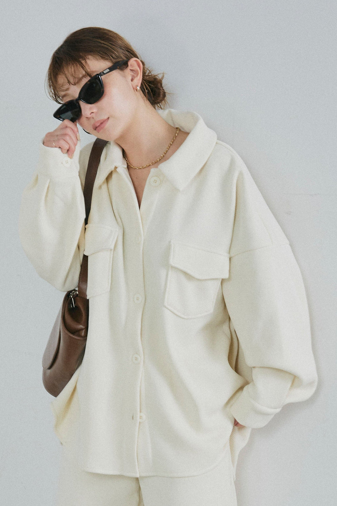 [予約]襟付きコーデュロイポケットシャツ