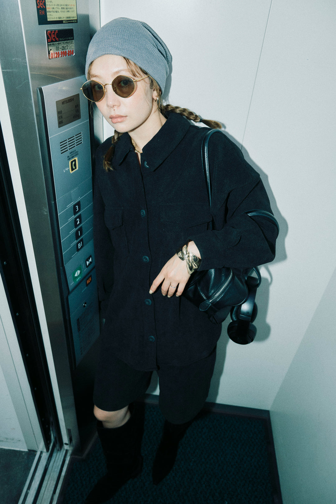 [予約/SET]襟付きコーデュロイポケットシャツ+リラックスコーデュロイハーフパンツ(2set)