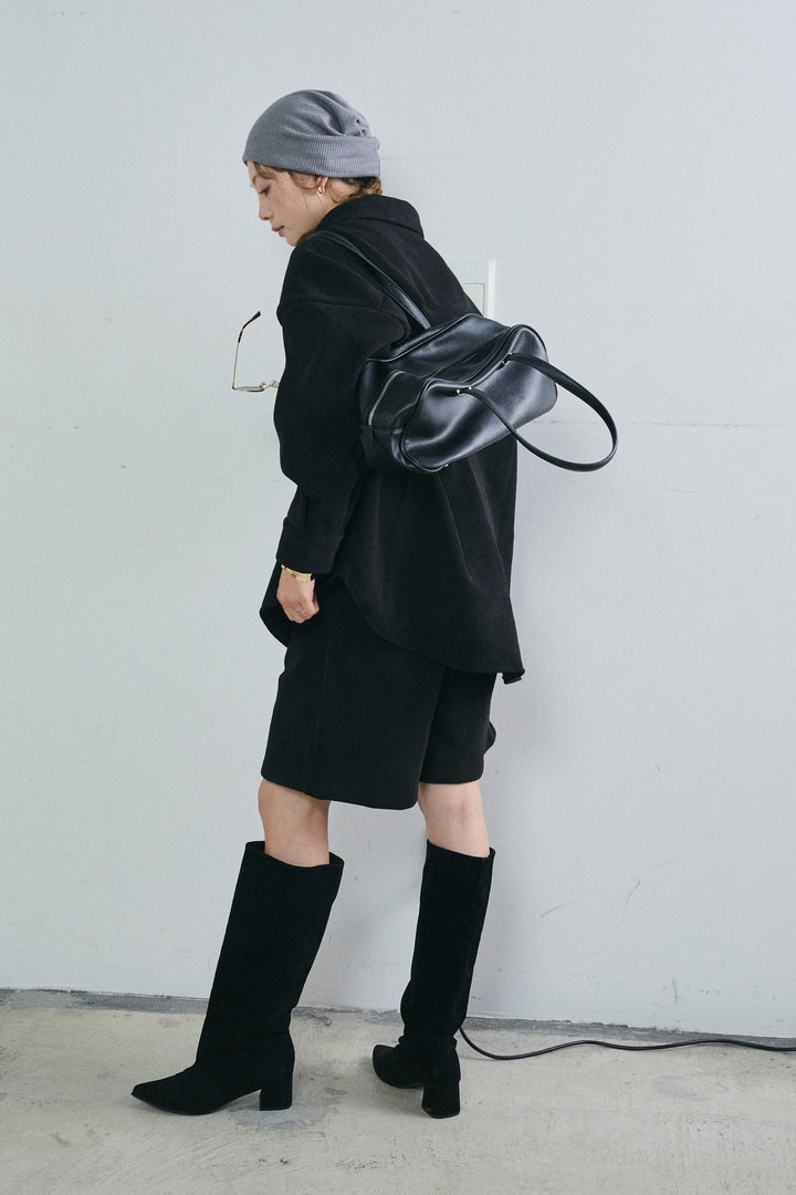 [予約/SET]襟付きコーデュロイポケットシャツ+リラックスコーデュロイハーフパンツ(2set)