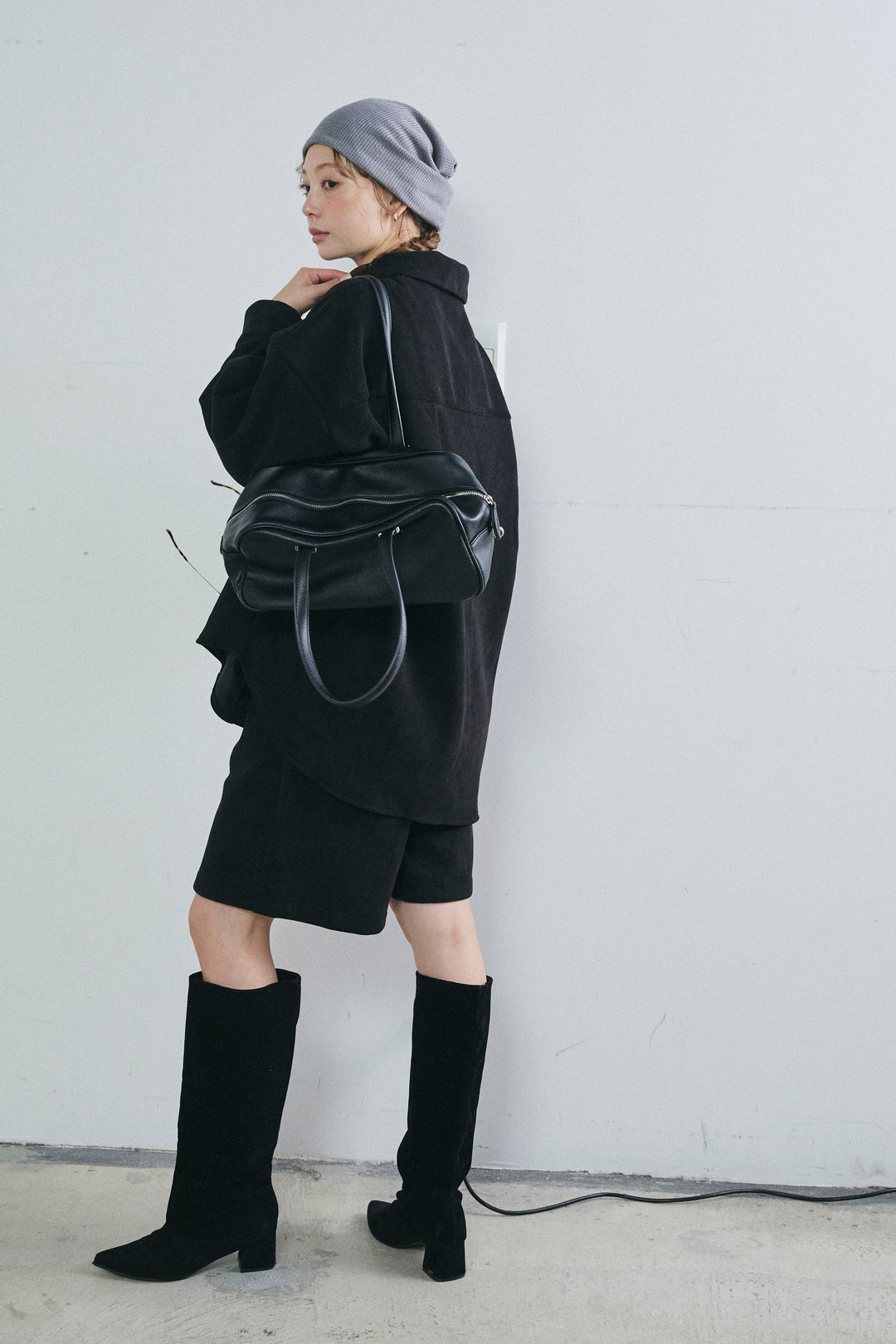 [予約/SET]襟付きコーデュロイポケットシャツ+リラックスコーデュロイハーフパンツ(2set)