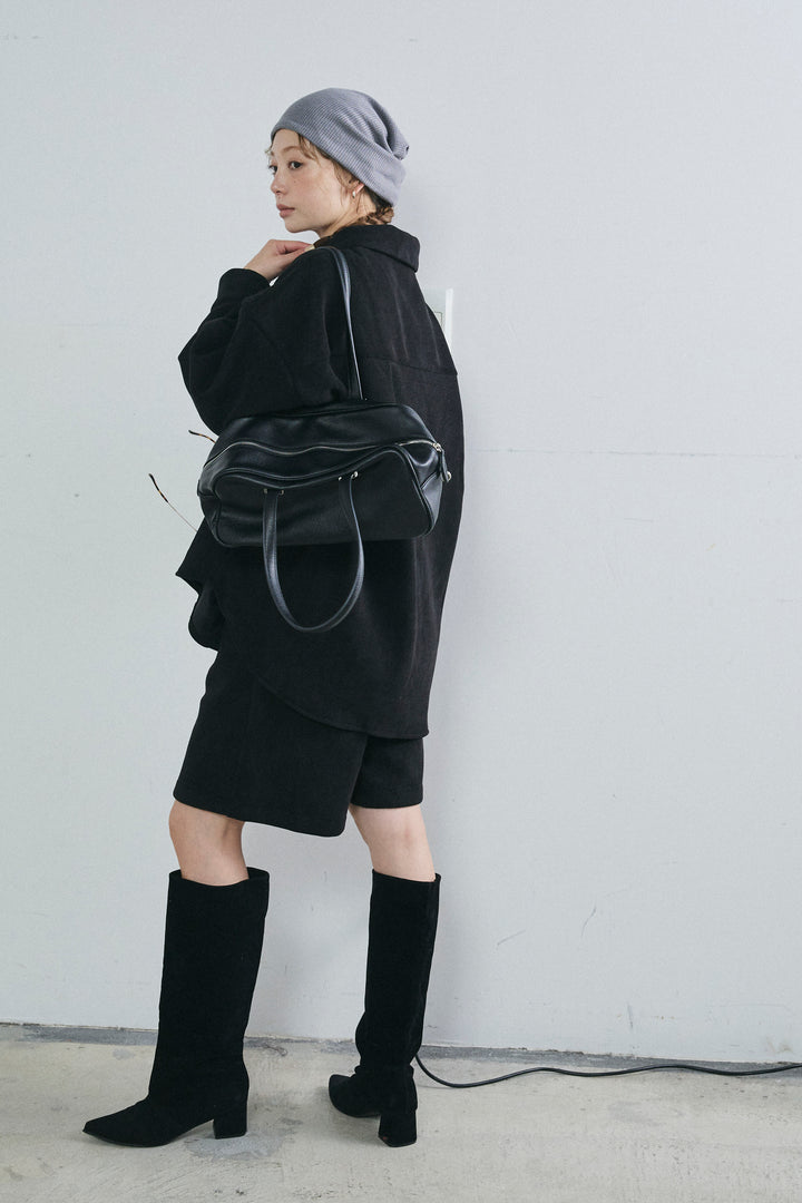 [予約/SET]襟付きコーデュロイポケットシャツ+リラックスコーデュロイハーフパンツ(2set)