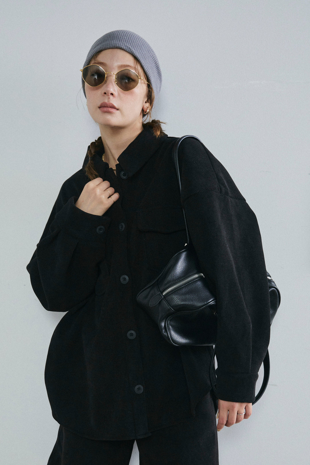 [予約]襟付きコーデュロイポケットシャツ