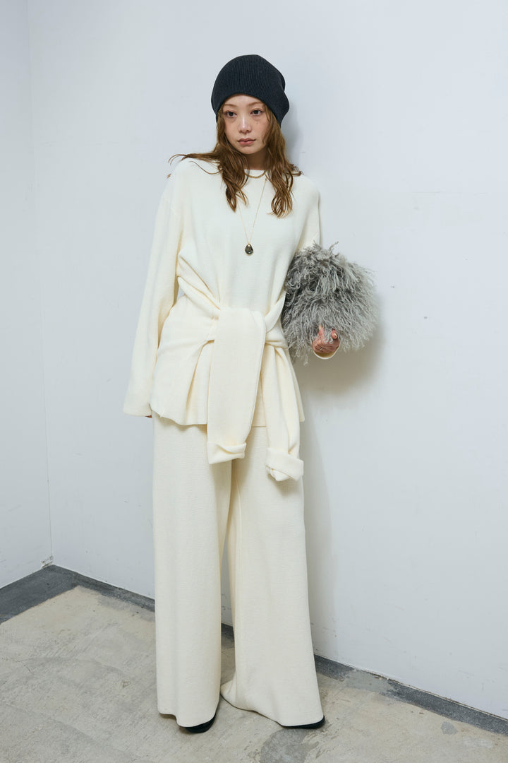 [予約]ウエストレイヤードニットセットアップ