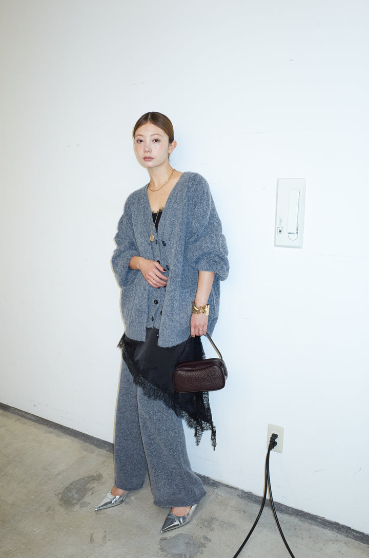 [予約/SET]エブリデイ3ピースニットアップ+アシンメトリーレースロングキャミ(2set)