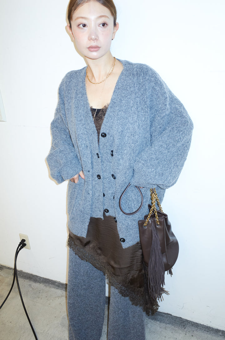 [予約/SET]エブリデイ3ピースニットアップ+アシンメトリーレースロングキャミ(2set)