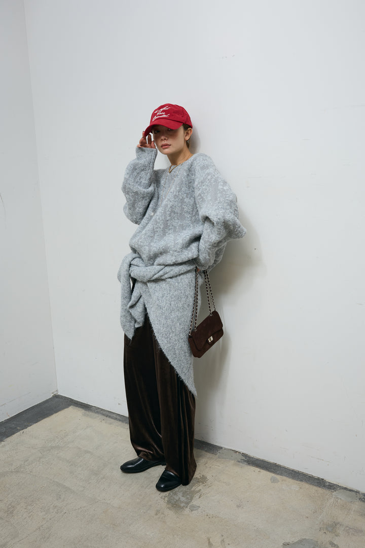 ダブルジャガードアルパカタッチPO+ダブルジャガードトライアングルストール(2set)