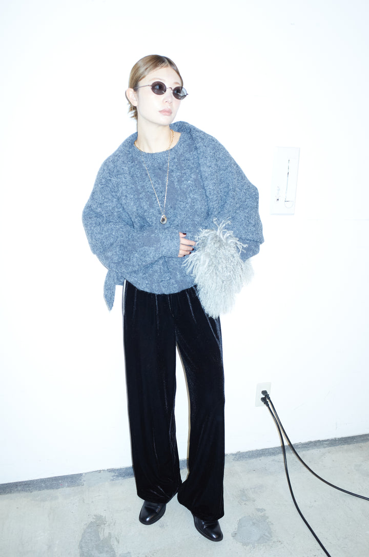 ダブルジャガードアルパカタッチPO+ダブルジャガードトライアングルストール(2set)