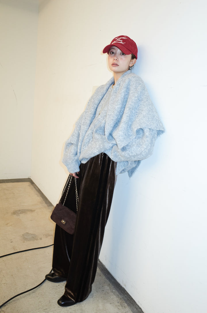 ダブルジャガードアルパカタッチPO+ダブルジャガードトライアングルストール(2set)