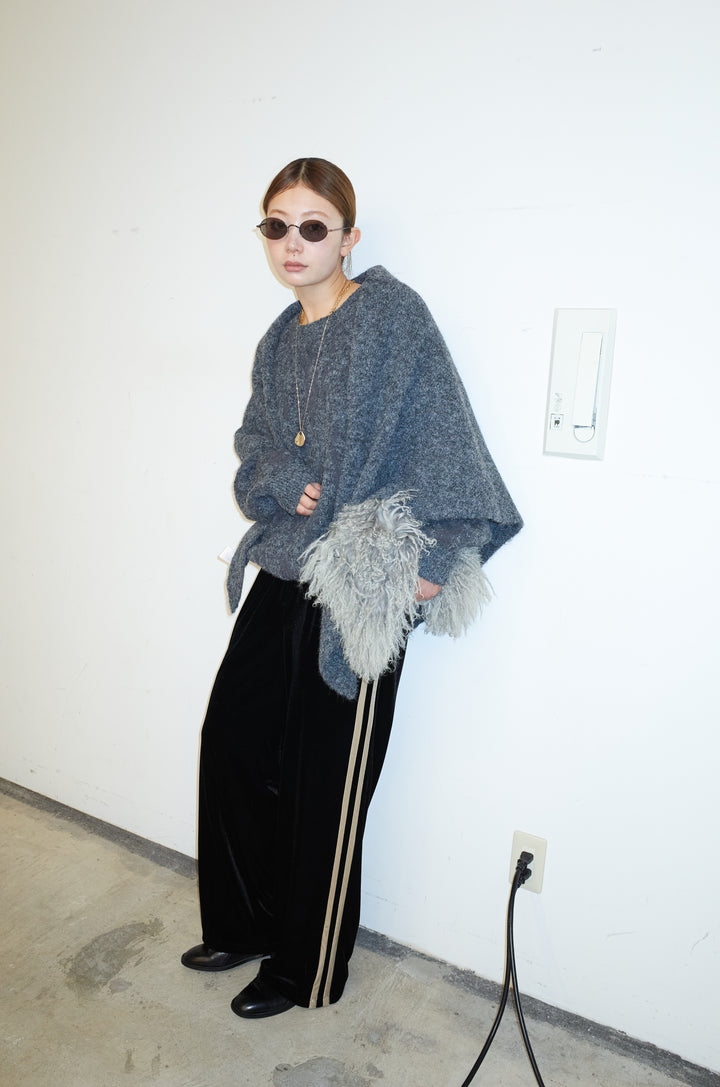 ダブルジャガードアルパカタッチPO+ダブルジャガードトライアングルストール(2set)